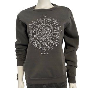 Cult Favorite gray zodiac‎ astrology sweatshirt womens Size small